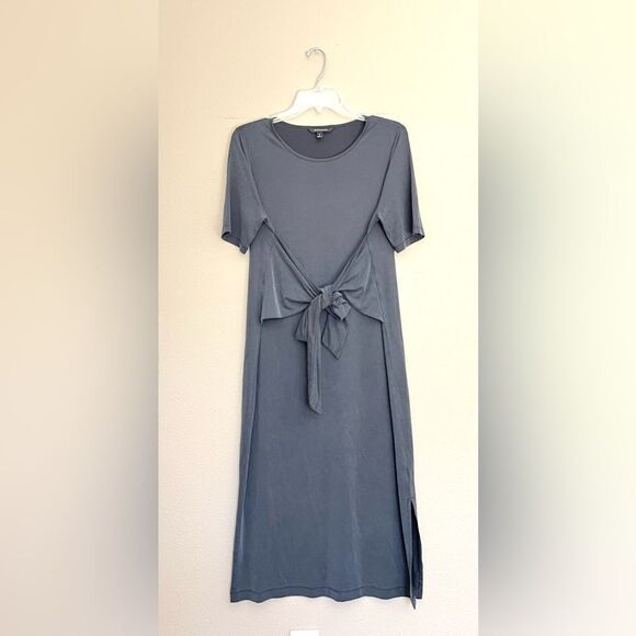 Banana Republic Lagenlook Tie Front Maxi Shirt Dress - Picture 1 of 8